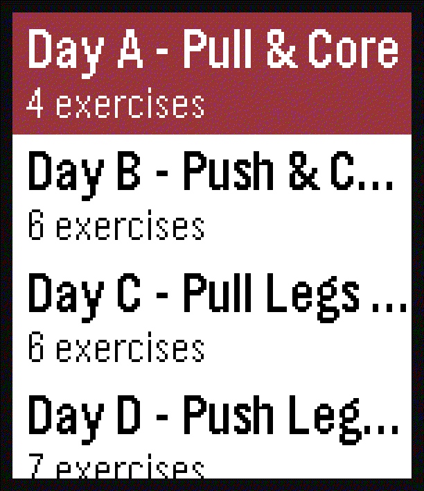 Strength running on a Pebble Time